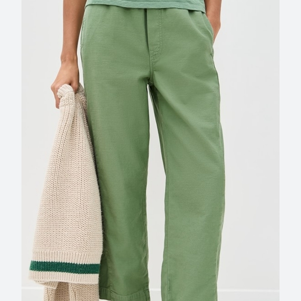 Vineyard Vines 20 Spring Green Wide Leg Cotton Pants